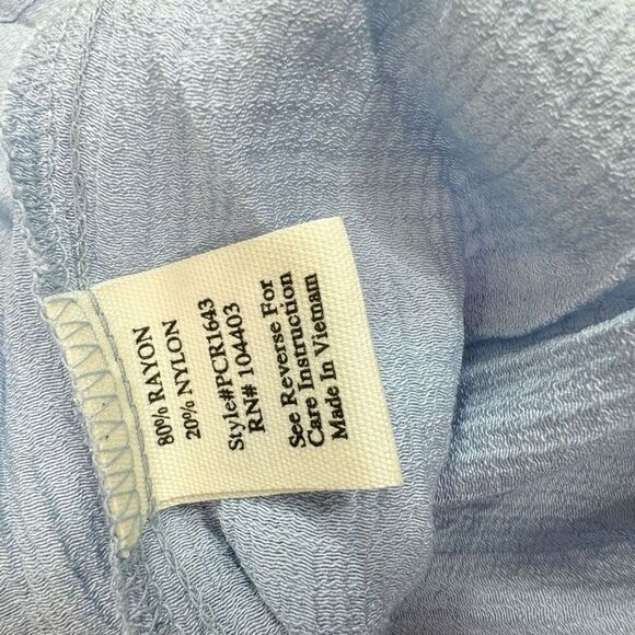 Perch by Blu Pepper Top Shirt Womens 2XL BABYDOLL CURVES Blue NWOT - Picture 5 of 8